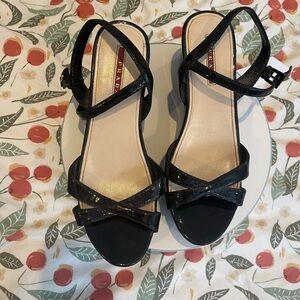 Prada Black Strappy Women's Sandals